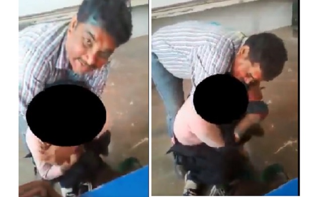 Teacher molesting girl student in UP