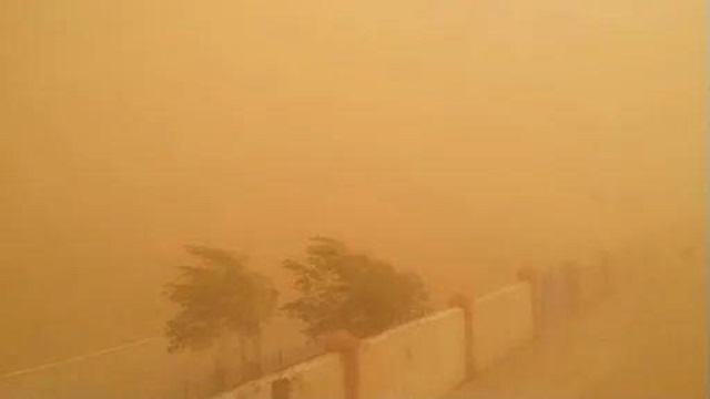 Sandstorm again in Mongolia.