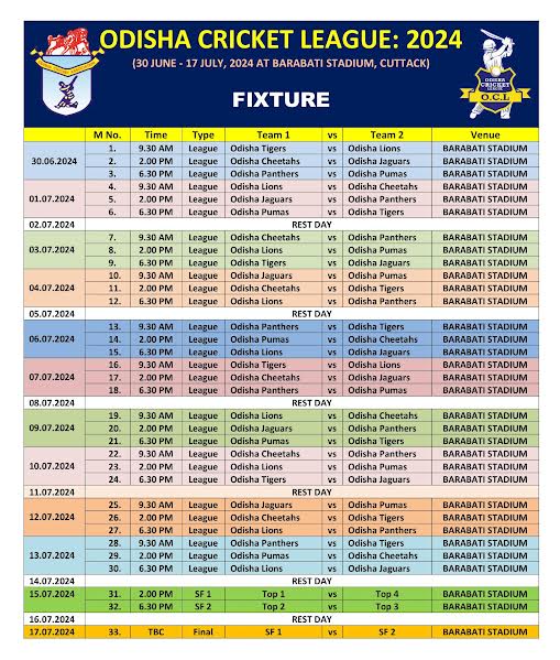 odisha cricket league ocl 2024 