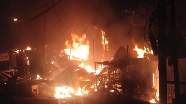 fire breaks out
